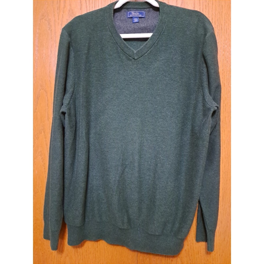 Wilkens Bros. Heritage Collection Men's Green Cotton Pullover Sweater XL